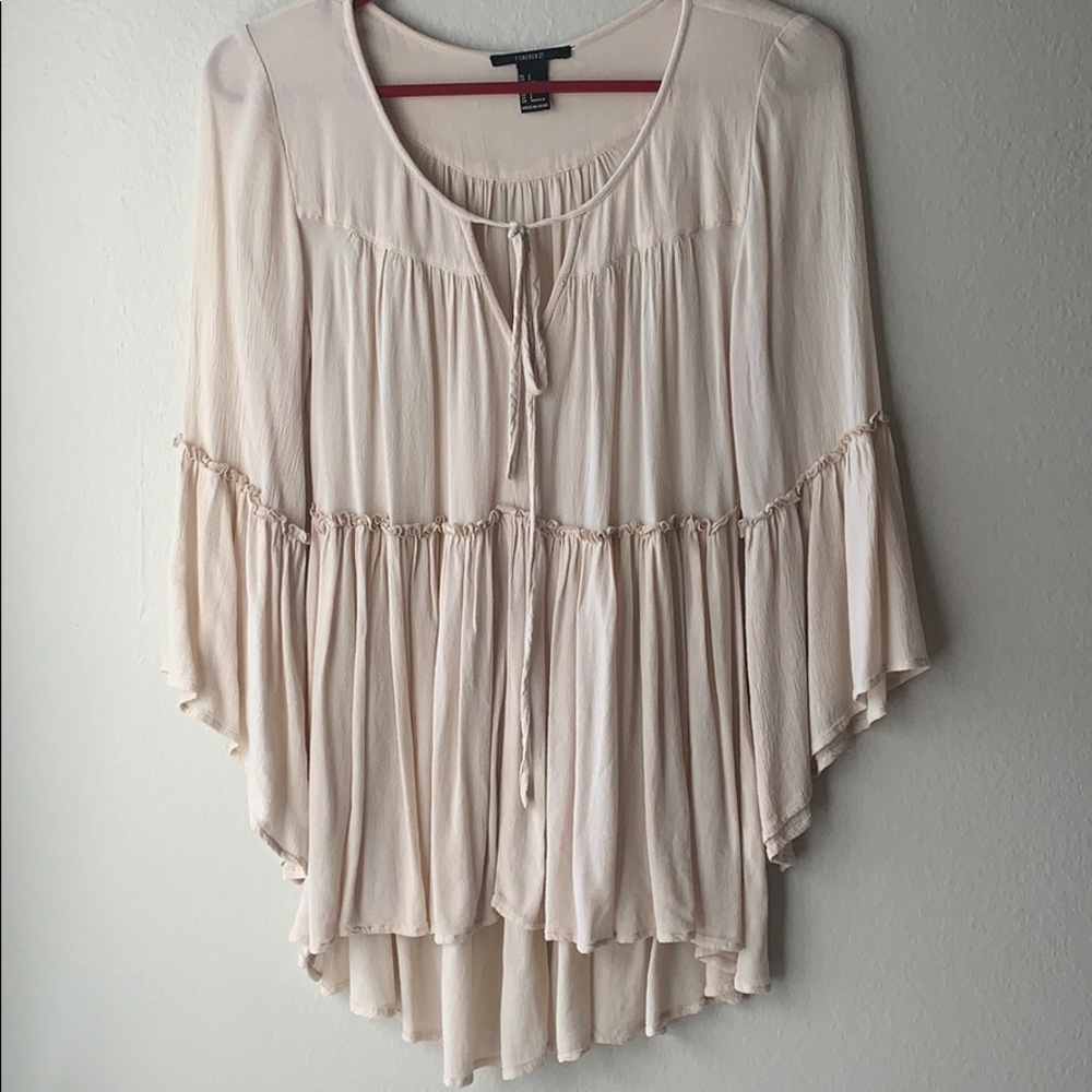 Pink flowy top